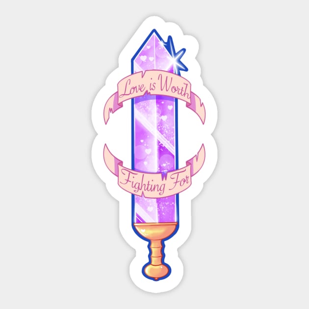 Love in Worth Fighting For Magic Sword Sticker by JetKismet